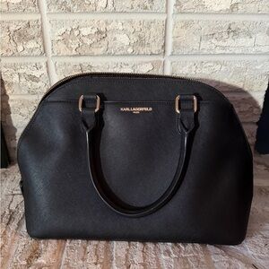 Karl Lagerfeld Black Satchel Bag